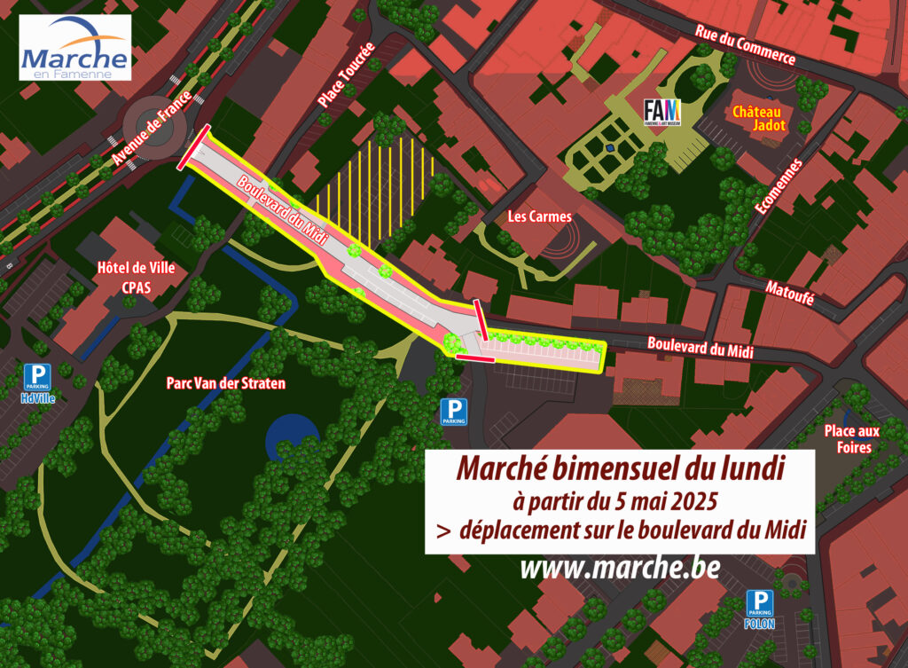 Déplacement du marché du lundi